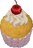 Weißer Cupcake